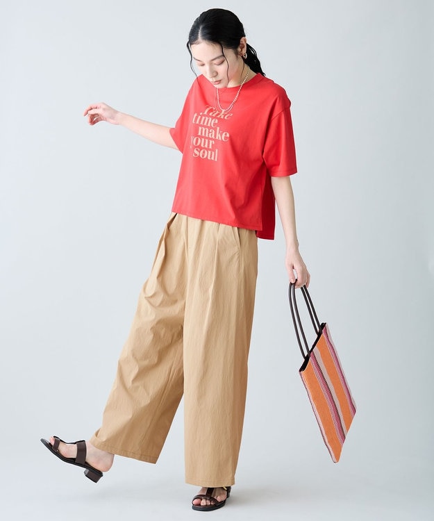 ANY 撥水ナイロンタックパンツ ベージュ