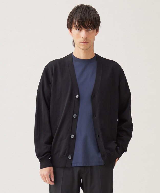 UNFILO MENS スゴ機能美 ニット カーディガン ブラック