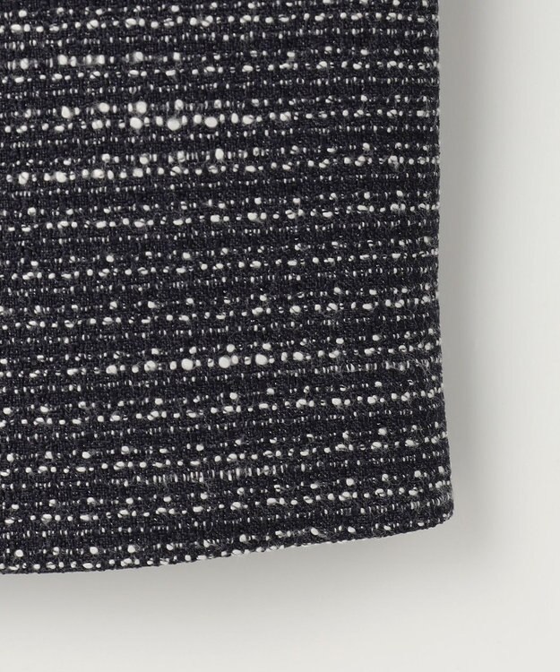 ANY SIS リップルボーダーストレッチ ジャケット ネイビーシャンブレー