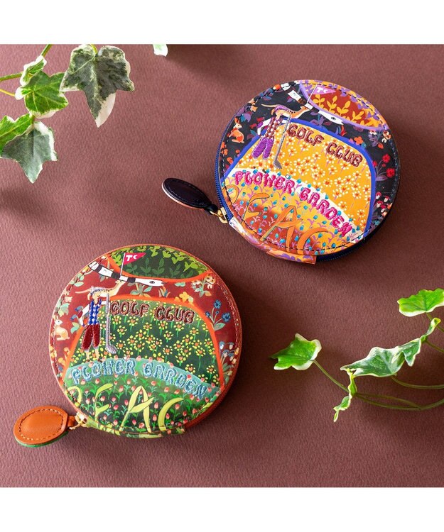 tsumori chisato CARRY ガーデンゴルフクラブ コインケース 小銭入れ ブラウン