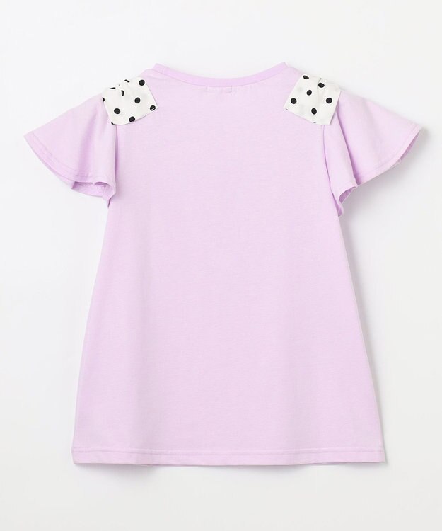 ANY KIDS ひんやりクール 肩リボンTシャツ ラベンダー