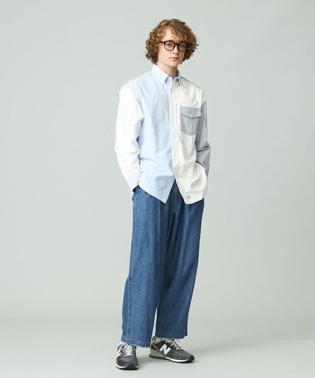 J.PRESS YORK STREET 【UNISEX】オックス起毛 シャツ/B.D. ネイビー系8