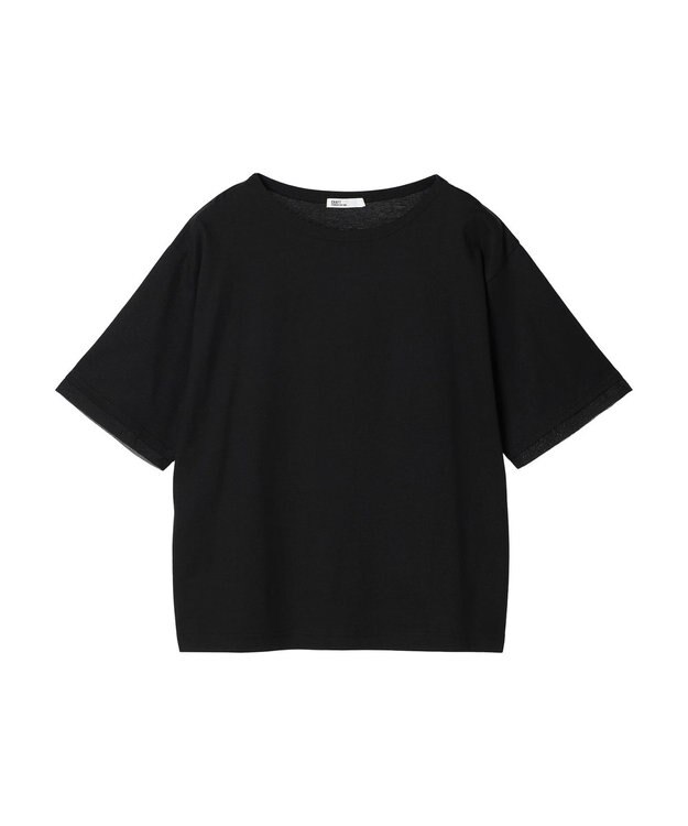 CRAFT STANDARD BOUTIQUE 【ＵＶカット】布帛切り替えプルオーバー Black