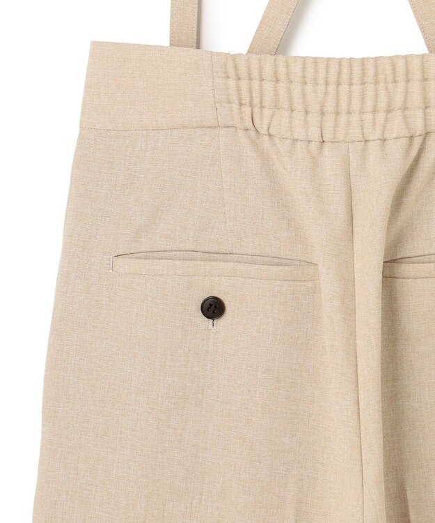 uncrave ウォッシャブルドライサップ ワイドパンツ（サスペンダー付き） シャンブレーベージュ