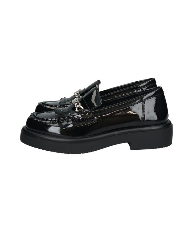 Bridget Birkin 【Round About】チェーンビットタッセルローファー ブラックエナメル