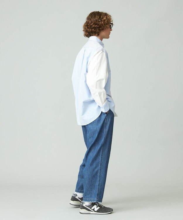 J.PRESS YORK STREET 【UNISEX】オックス起毛 シャツ/B.D. ネイビー系8