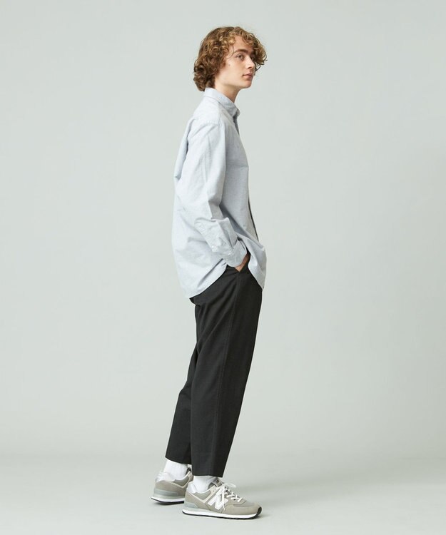 J.PRESS YORK STREET 【UNISEX】オックス起毛 シャツ/B.D. ライトグレー系