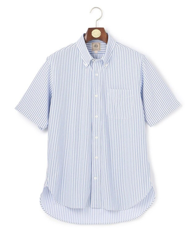 J.PRESS MEN 【吸水速乾 / 抗菌防臭 / 遮熱 / 防シワ】【J.PRESS OXFORD JERSEY】カノコインレイ半袖 シャツ / B.D. サックスブルー系1