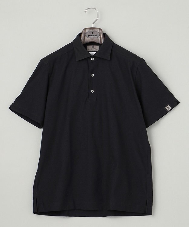 GOTAIRIKU 2年連続売上NO1【仕事で着られる】キレイめ 鹿の子ビズポロシャツ ブラック系