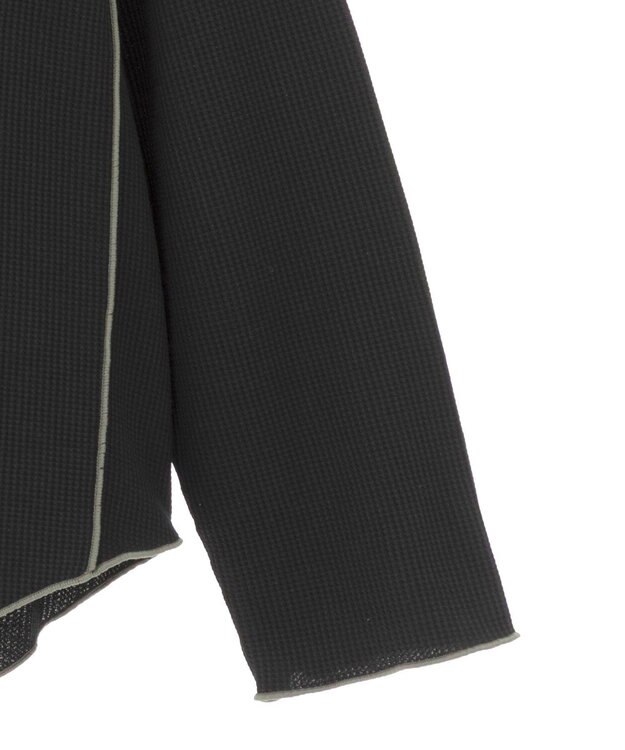 AMERICAN HOLIC ワッフル配色メロープルオーバー Black