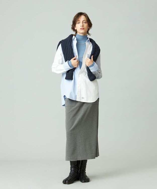 J.PRESS YORK STREET 【UNISEX】オックス起毛 シャツ/B.D. ネイビー系8