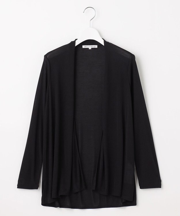 23区 L 【新色追加/UVケア/接触冷感】マルチ機能 シアー ショート カーディガン ブラック系