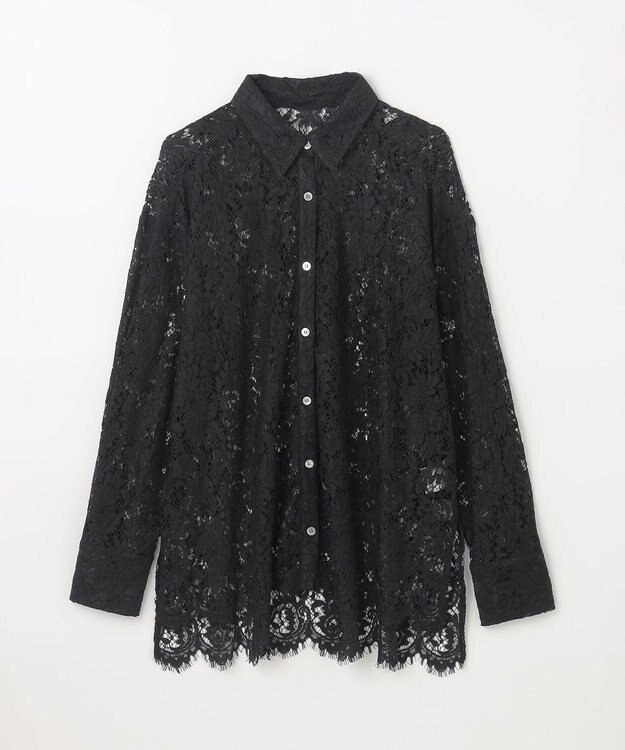 GRACE CONTINENTAL コードレースオーバーシャツ ブラック