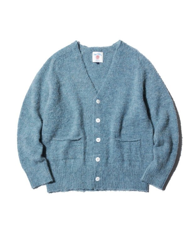 J.PRESS MEN 【J.PRESS ORIGINALS】BRITISH WOOL SHAGGYDOG CARDIGAN / JAPAN MADE ブルー系