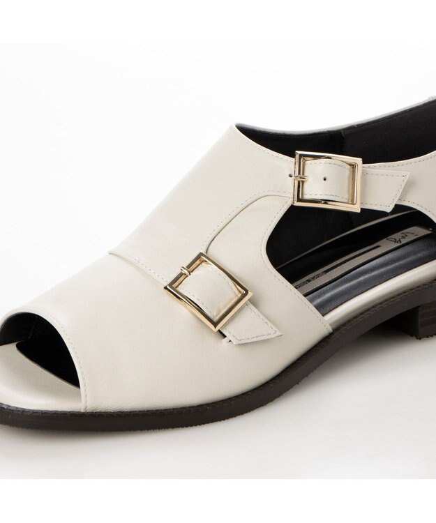 ing <ing>ダブルモンクサイドオープンシューズ アイボリー