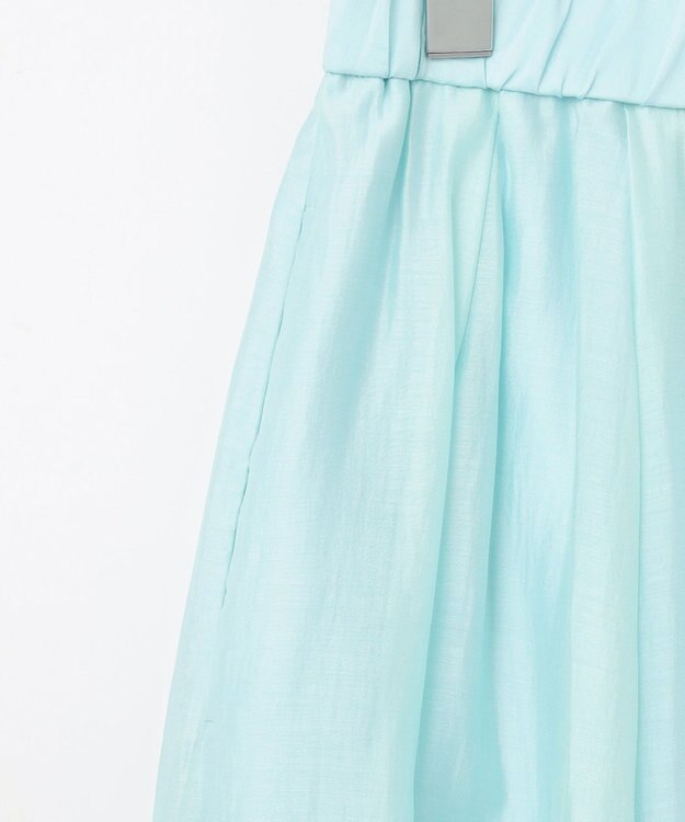 自由区 【洗える】エアリータック スカート サックス