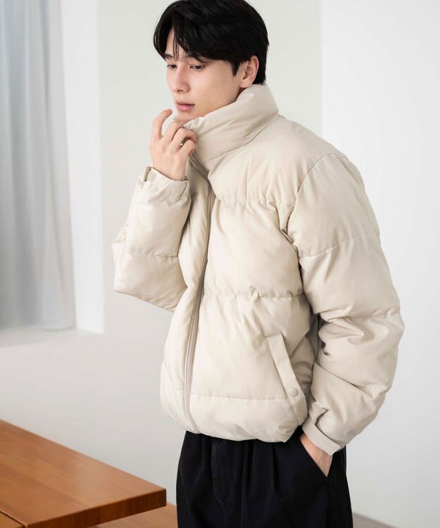 WEGO 【ユニセックス着用ITEM】パデッドブルゾン ライトベージュ