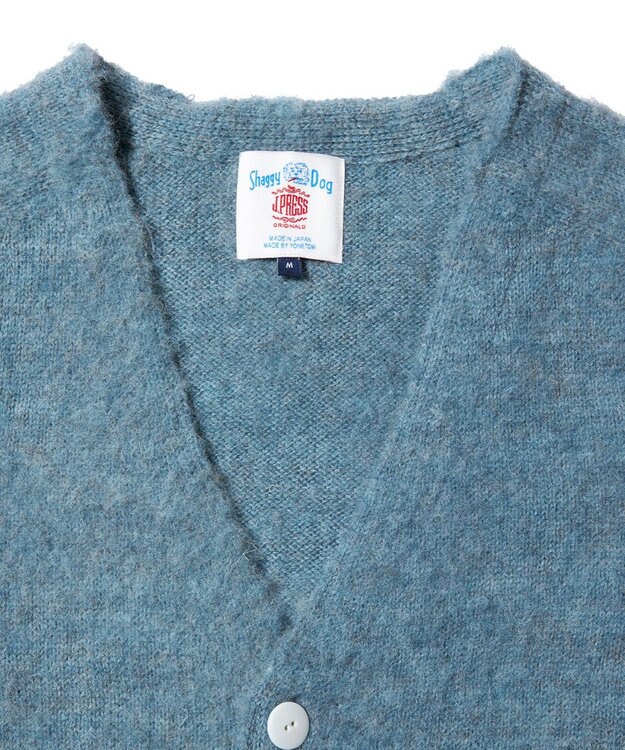 J.PRESS MEN 【J.PRESS ORIGINALS】BRITISH WOOL SHAGGYDOG CARDIGAN / JAPAN MADE ブルー系