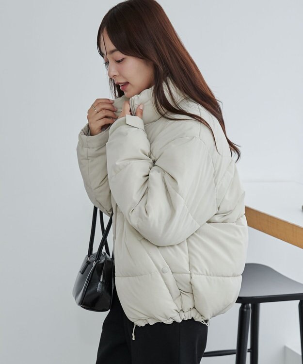 WEGO 【ユニセックス着用ITEM】パデッドブルゾン ライトベージュ