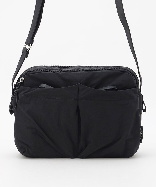 LA BAGAGERIE 【MONICA】フロントポケットショルダーバッグ ブラック