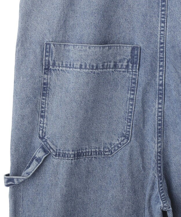 YECCA VECCA 綿麻デニムサロペット Light Indigo