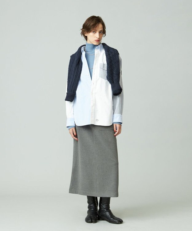 J.PRESS YORK STREET 【UNISEX】オックス起毛 シャツ/B.D. ネイビー系8