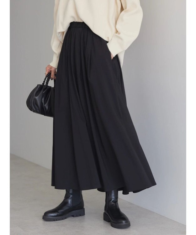AMERICAN HOLIC ウエストタックフレアスカート Black