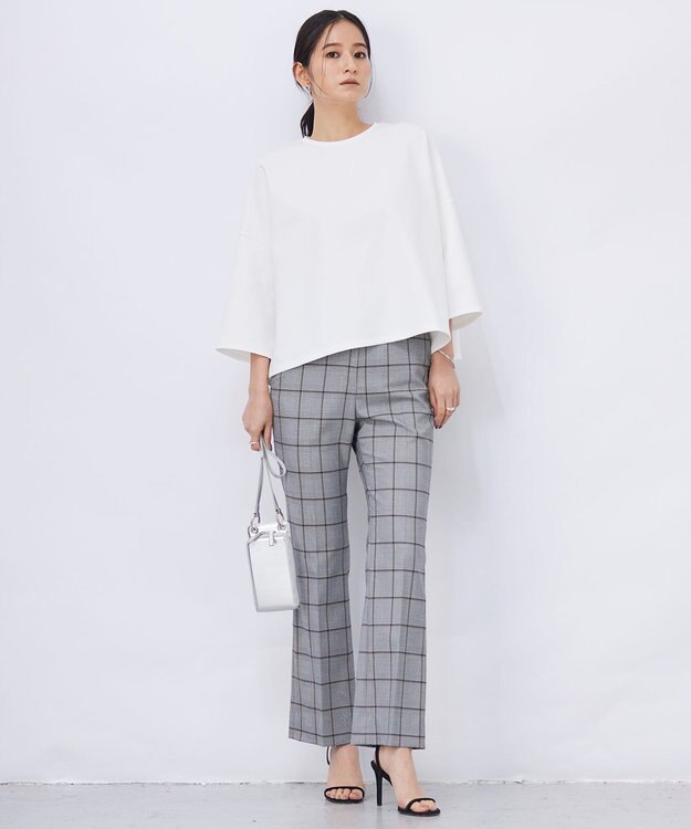 ICB T/Rグレンチェック　セミフレアパンツ グレンチェック系