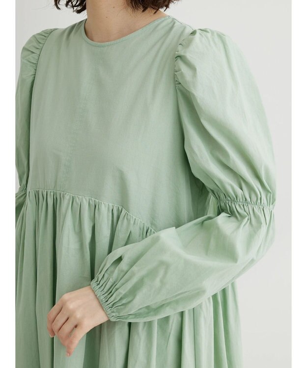 Green Parks ・Ｐｅｔｉｔ　Ｆｌｅｕｒウ゛ィラーゴスリーブワンピース Mint Green