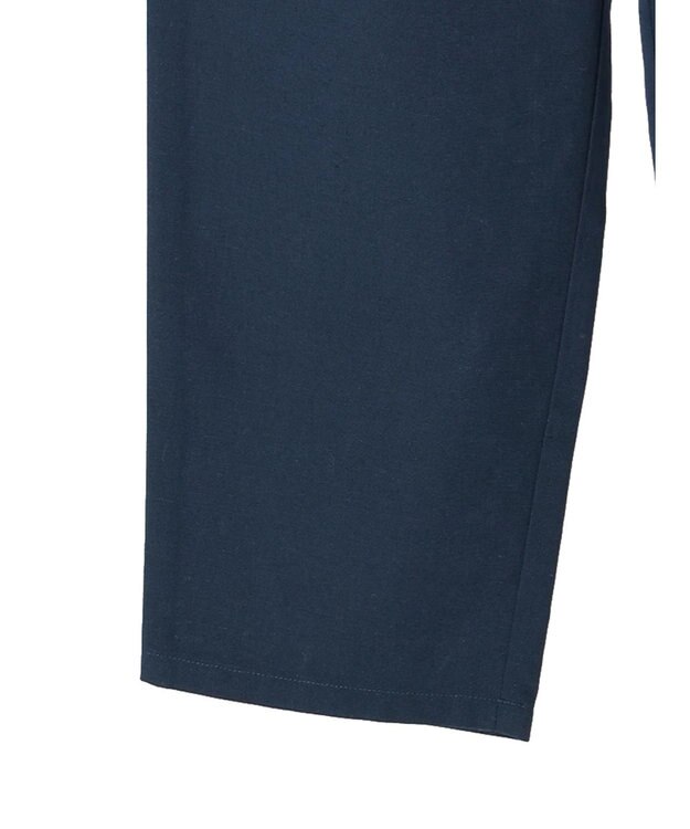 Green Parks 綿麻混タックテーパードパンツ Dark Navy