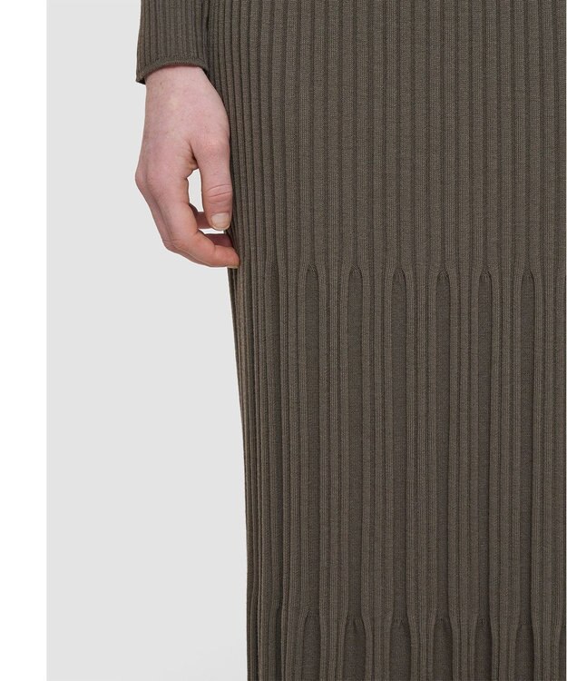 JOSEPH 【洗える】メリノウールリブ　ニットスカート Mushroom