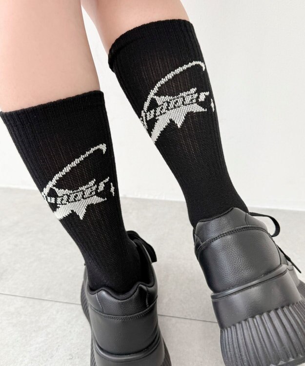 WEGO バックデザイン底パイルクルーソックス 柄2