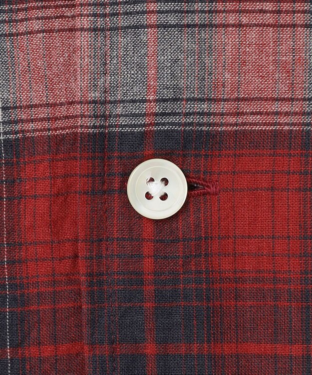 J.PRESS MEN 【J.PRESS ORIGINALS】【UNISEX】Indian Madras Open Shirts / Baggy-Fit レッド系4