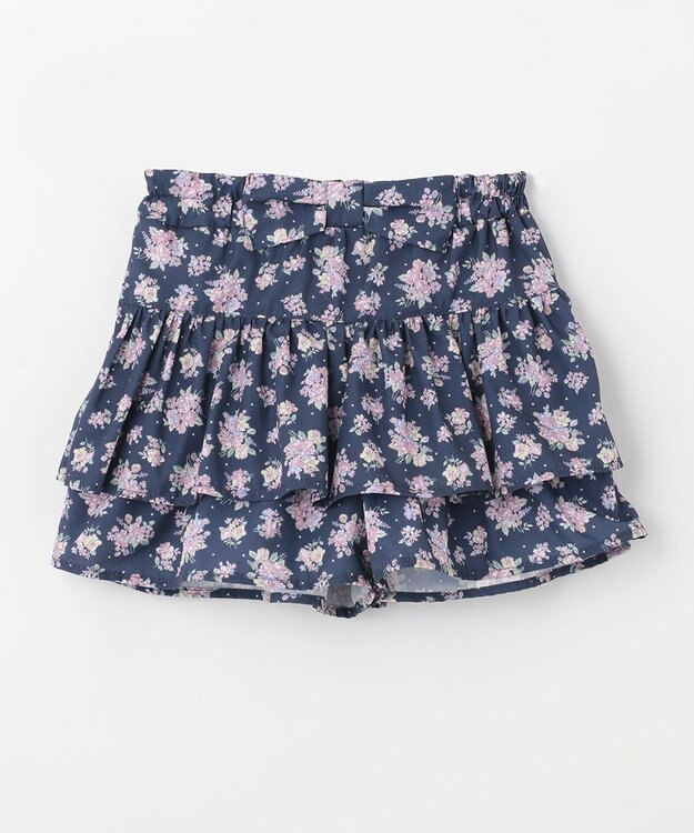 ANY KIDS 柄キュロット ネイビー花柄