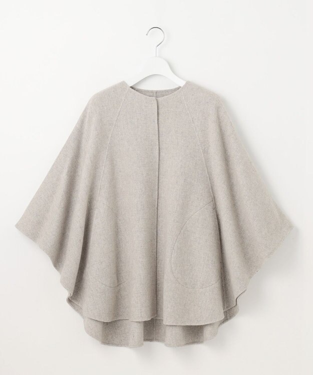 自由区 リバー ポンチョ グレージュ