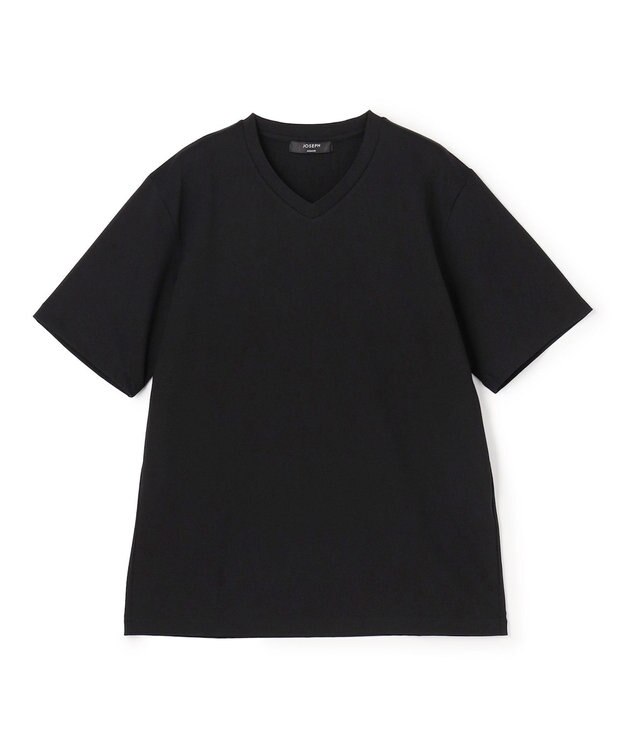 JOSEPH HOMME 【新色追加】ハイゲージベアスムース　VネックＴシャツ ブラック系