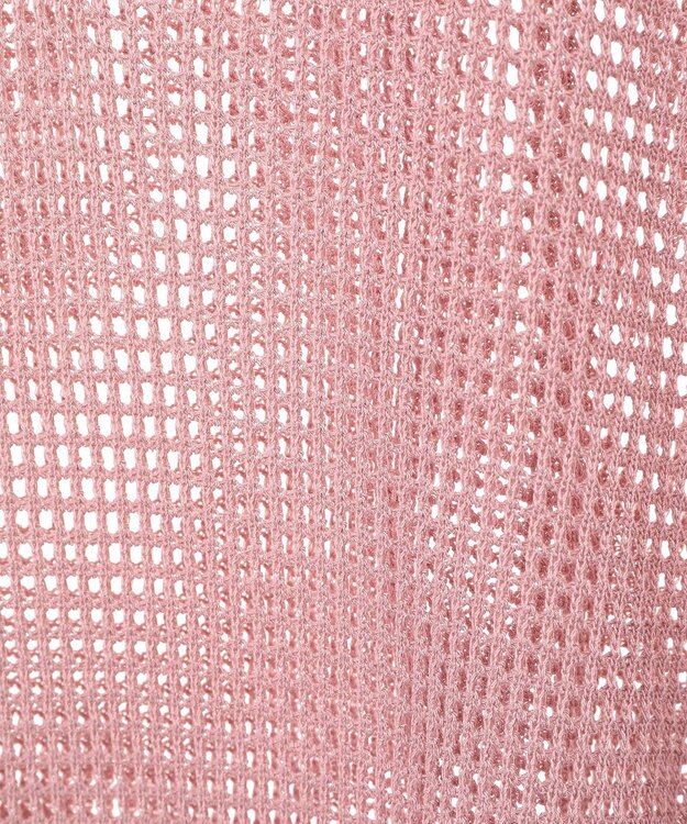 earth music&ecology メッシュポロニットプルオーバー Pink