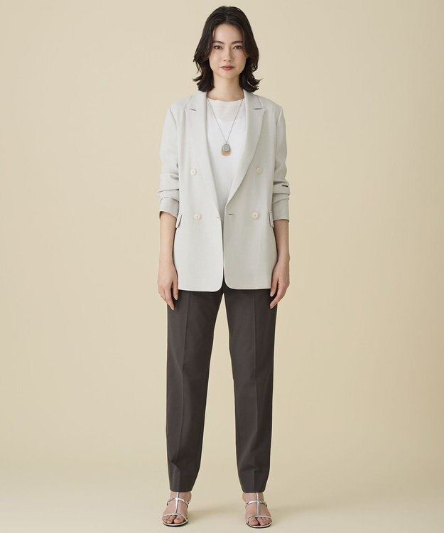 自由区 S 【セットアップ対応】リネンライクシンセティックテーラード ジャケット フラックス