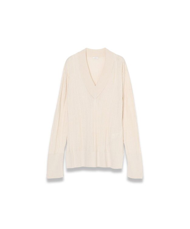 JOSEPH クリンクルリブ　Vネックニット Marble