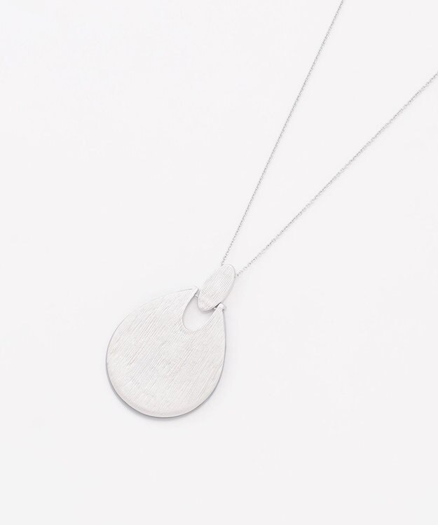 自由区 アクリルバイカラー ネックレス グレー×ストレート