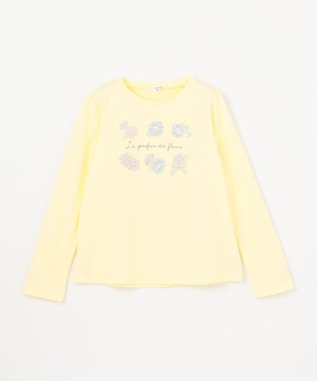 ANY KIDS 【WEB限定】7days プリント 長袖Tシャツ クリーム×フラワー