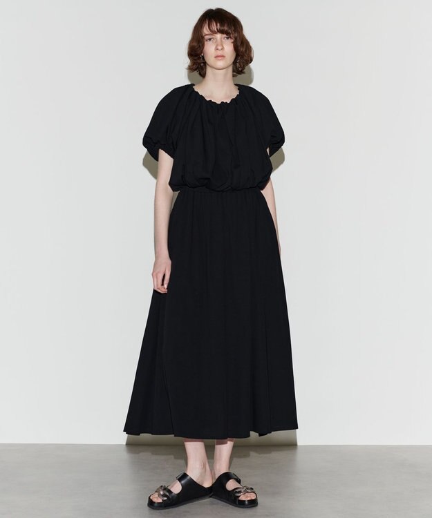 NAVE 【Nave 　洗える・接触冷感】ジャージースリットスカート ブラック系