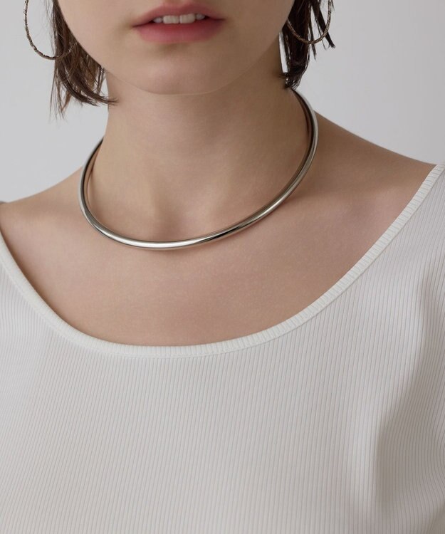 GRACE CONTINENTAL テレコボートネックトップ ホワイト