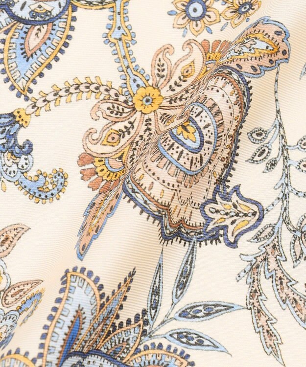 23区 【先行予約】Ericaキャラコ  ペイズリープリント スカーフ アイボリー系