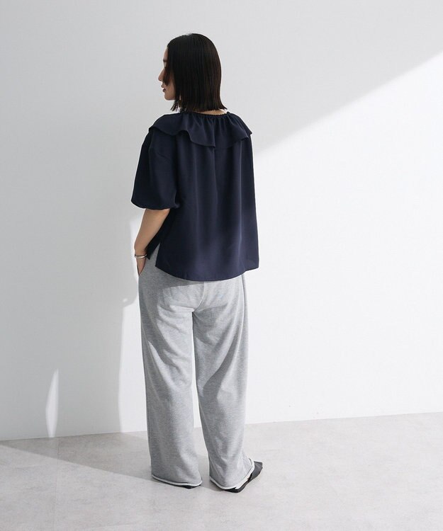 Green Parks ２ｗａｙ　フリルショートスリーブブラウス Dark Navy