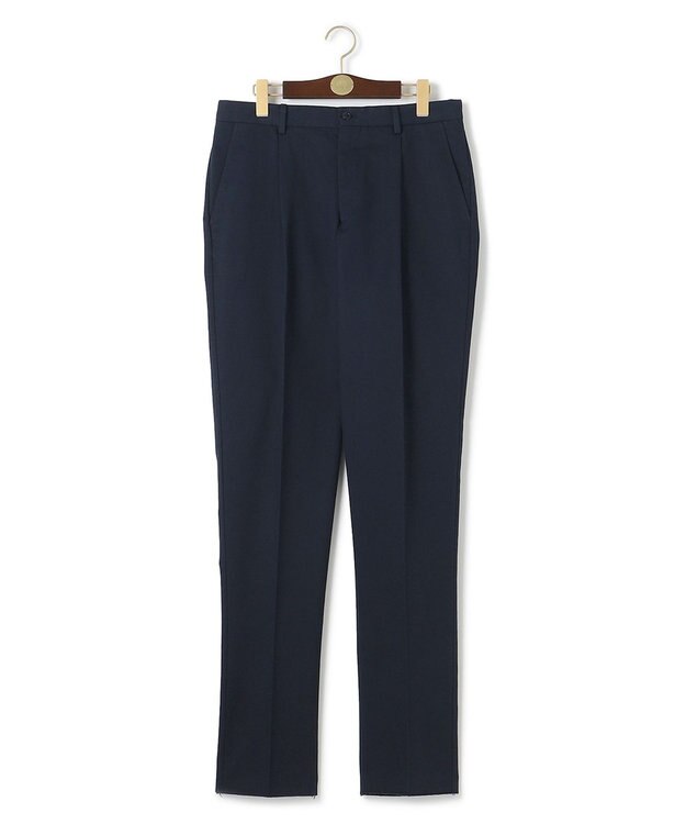 J.PRESS MEN パウダー ピケストレッチパンツ ネイビー系