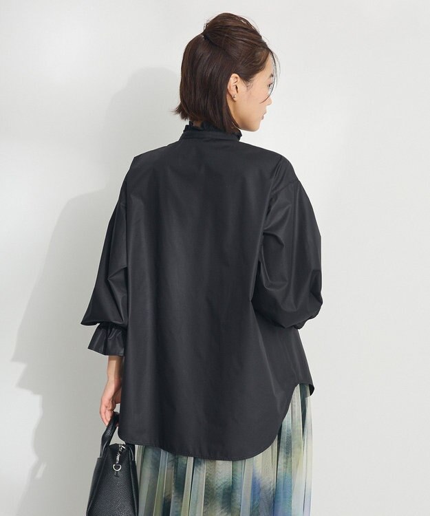 CRAFT STANDARD BOUTIQUE スタンドフリルブラウス Off White