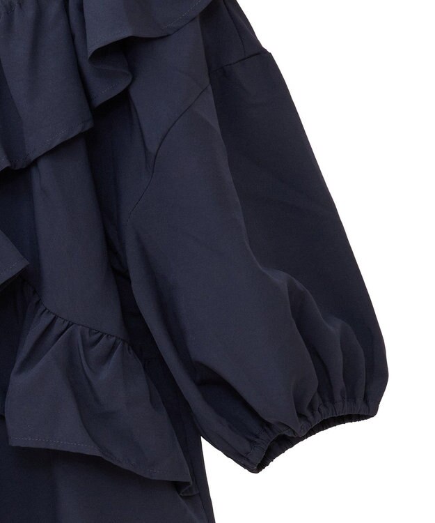 Green Parks ２ｗａｙ　フリルショートスリーブブラウス Dark Navy