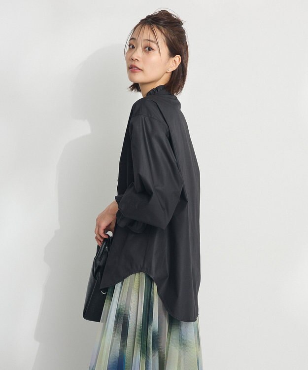 CRAFT STANDARD BOUTIQUE スタンドフリルブラウス Off White