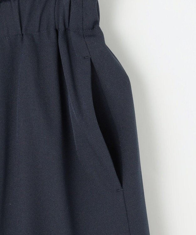 #Newans 【洗濯機可能/ウエストゴム】ロングナロースカート ネイビー